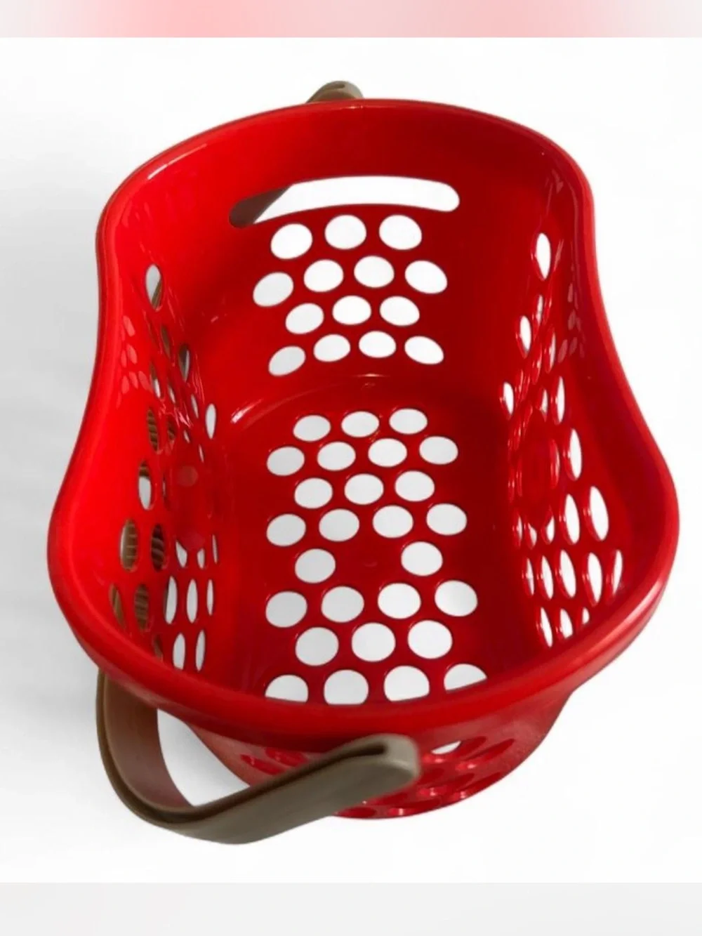Mini Target Red  Basket with Gray Handles